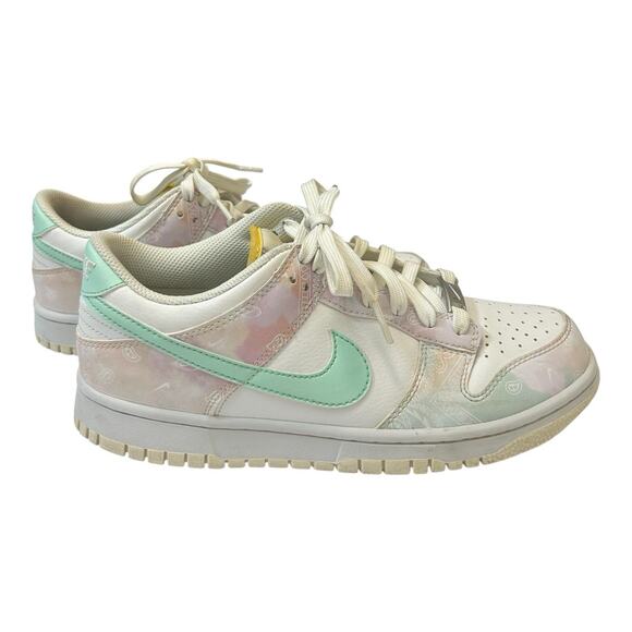 Nike Dunk Low White/Mint Foam Phantom Paisley Print Athletic Shoes Size 7 - Picture 3 of 10